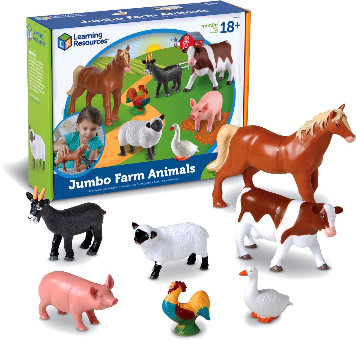 Learning resources jumbo farm animals - vanaf 18 maanden