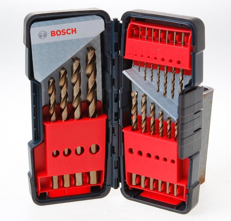 Set punte elicoidali Bosch pro ssteel hss-co, 18d