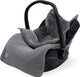 Jollein - voetenzak voor autostoel kinderwagen (stone grey) - basic knit - katoen - polyester - footmuff kinderwagen of autostoel - 42x82cm
