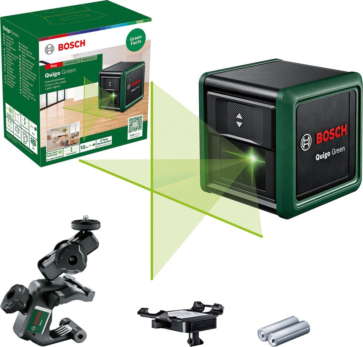 Verde Bosch verde quigo | laser a linee incrociate | 12m - 0603663c02