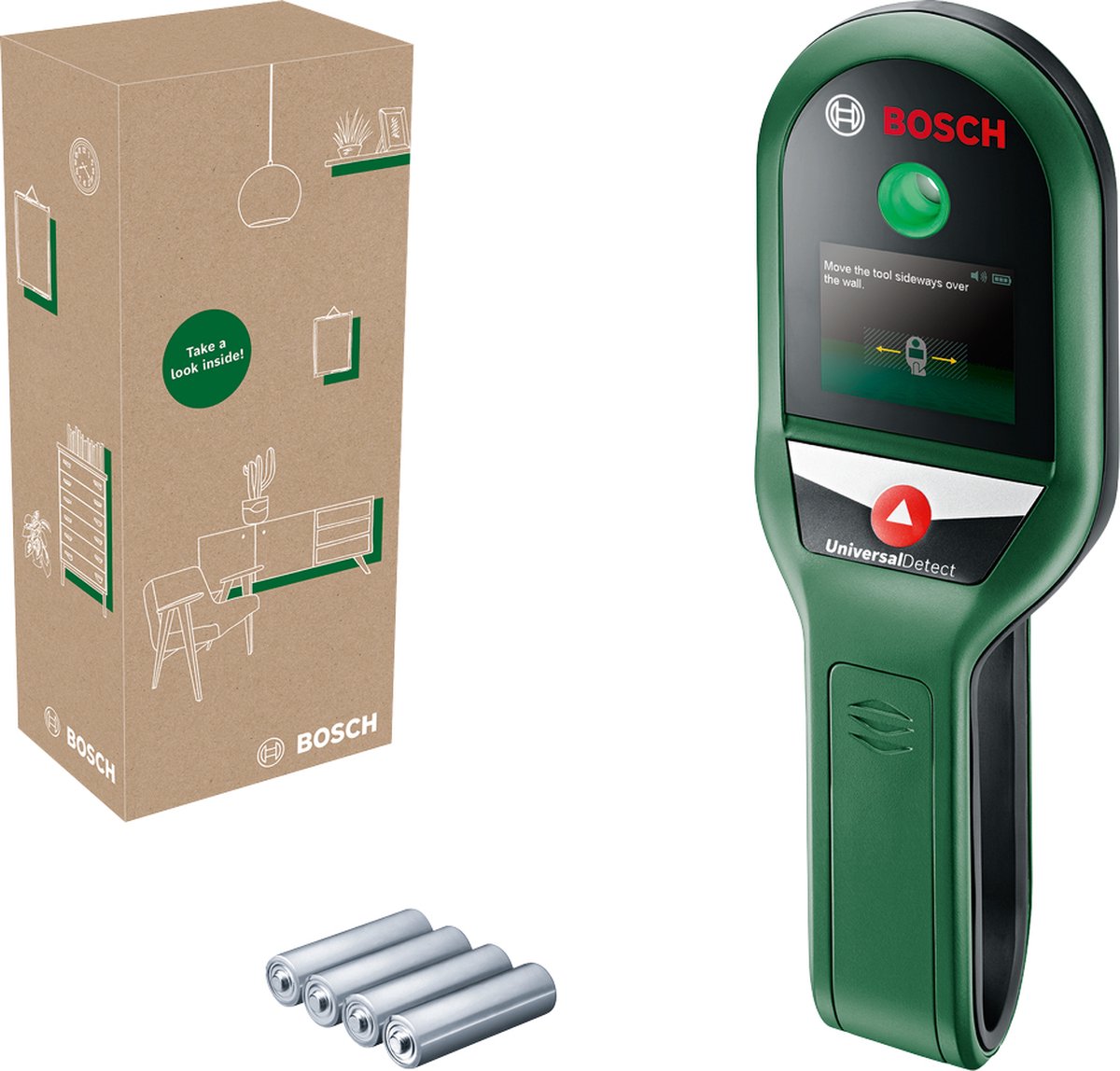 Bosch universaldetect - rilevatore di tubi - batterie incluse