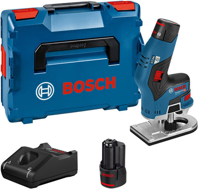 Bosch professional - Fresatrice per bordi a batteria GKF 12V-8 2x 3,0 Ah + caricabatterie Gal 1230 CV