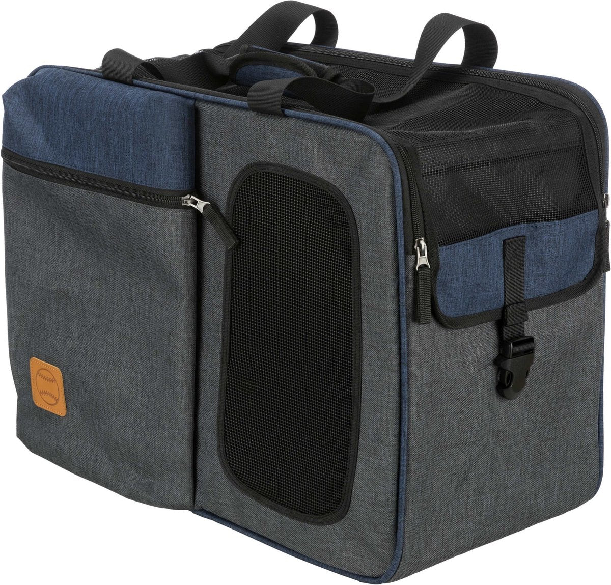 Trixie mochila para perros tara - gris azul - hasta 7 kg - 25 x 38 x 50 cm