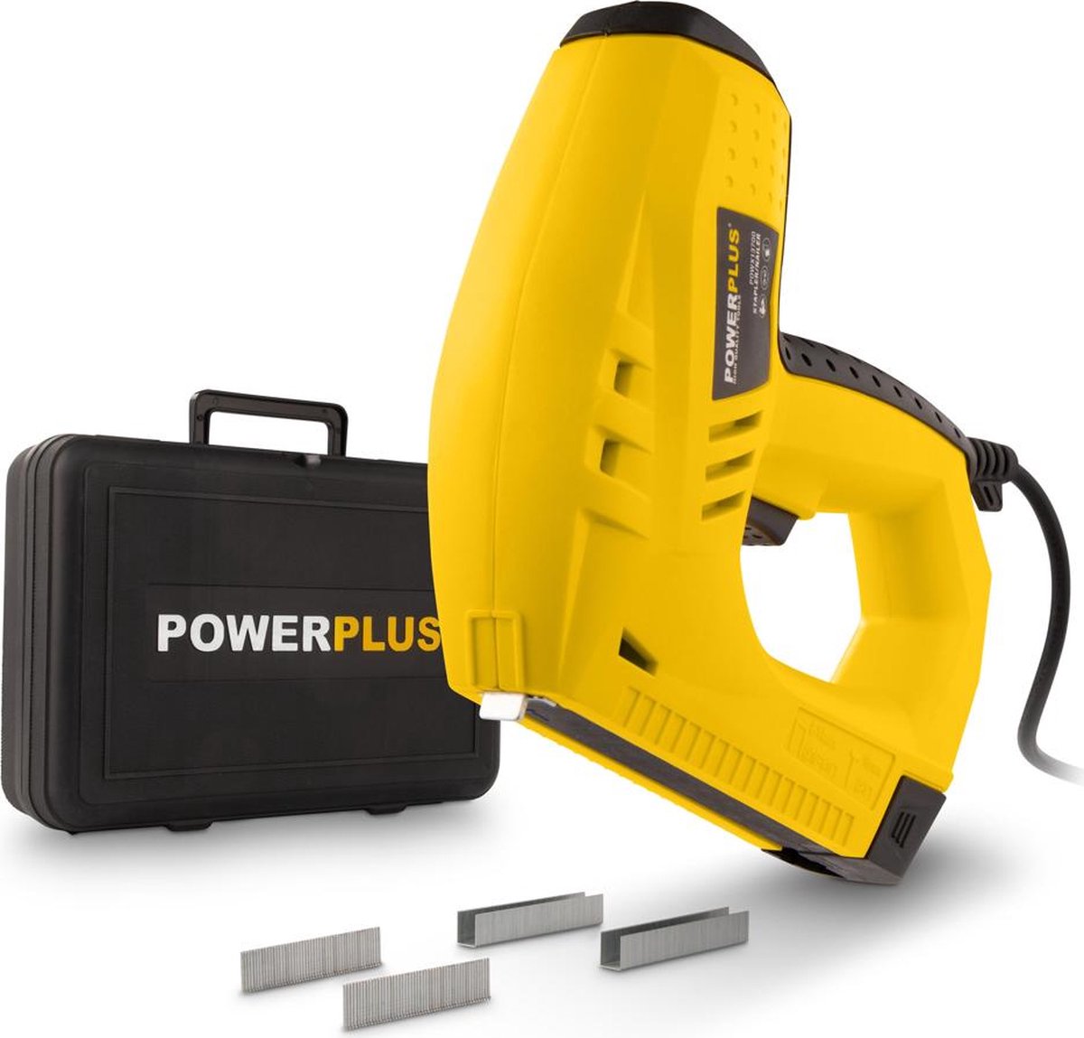 Chiodatrice elettrica Powerplus powx13700 - frequenza di sparo: 20 min - incl. custodia, 200 graffette e 100 chiodi