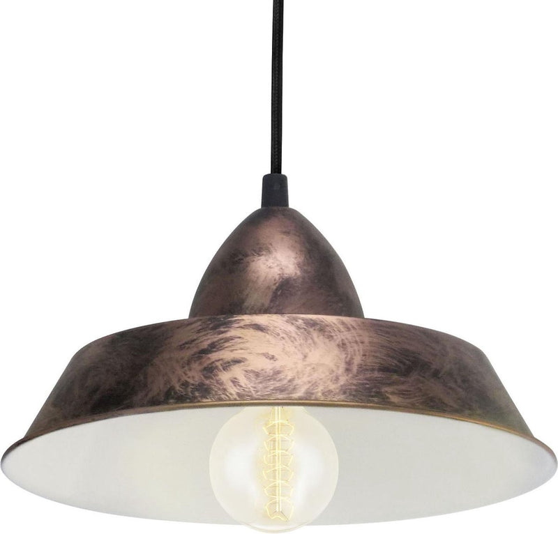 Eglo vintage auckland - hanglamp - 1 lichts - ø260mm. - koperkleurig