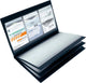 Porta biglietti da visita Sigel - 180x300x19mm - ecopelle nera - per 288 carte - si-vz175