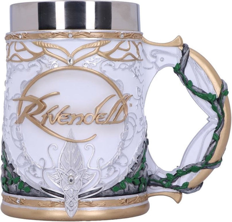 Nemesis now - el señor de los anillos - rivendell - jarra de cerveza - blanco - 15,5cm