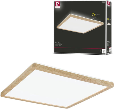 Paulmann LED panel atria shine backlight ip44 angular 293x293 mm 16w 1600lm 3000k wood look
