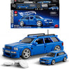 Mattel brick shop hot wheels speed series - audi avant rs2 del '94 - giocattoli da costruzione - 252 parti