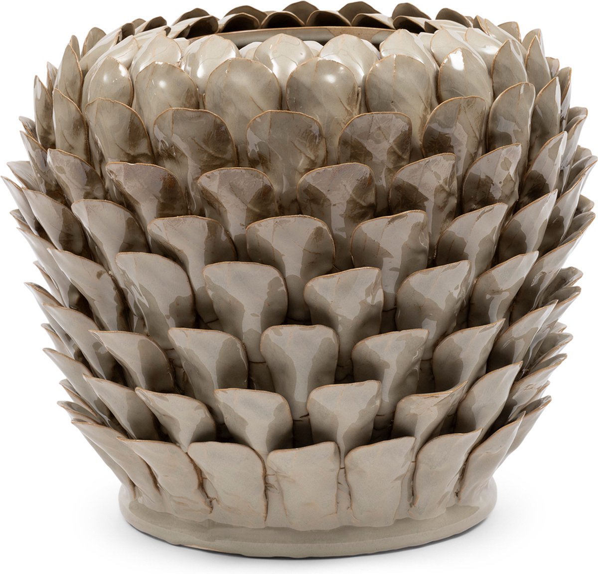 Florero Riviera maison verde - florero de alcachofa - cerámica - (øxh) 39x35