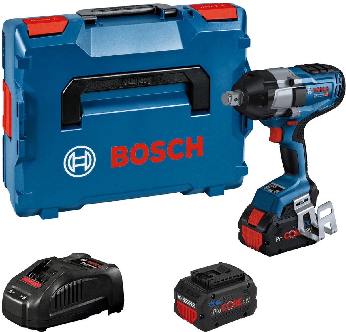 Avvitatore a percussione Bosch professional gds 18v-1050 h - biturbo - con 2 batterie 18v (8,0 ah) e caricabatterie