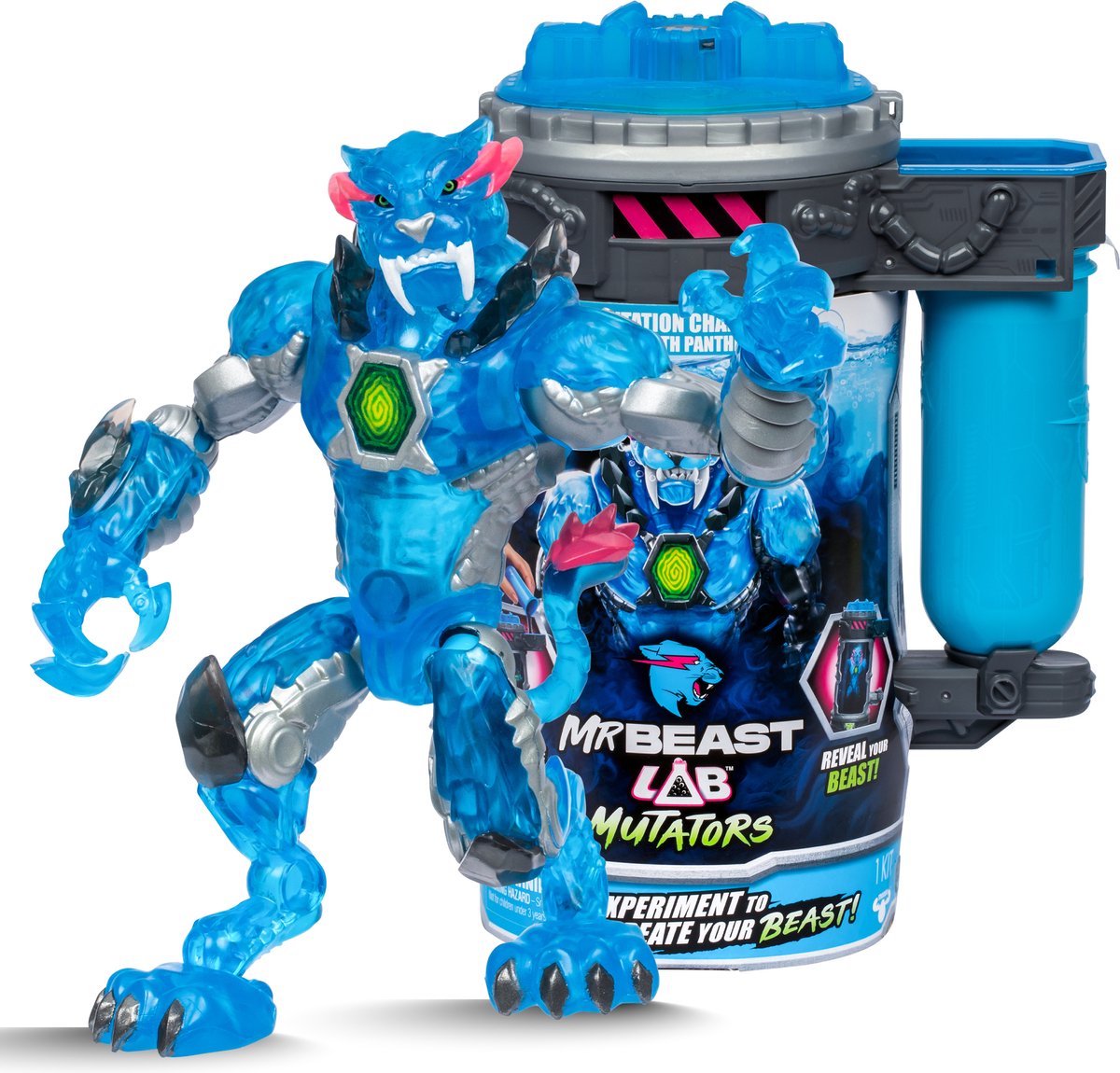 Figura di pantera invisibile mutatore di laboratorio mrbeast