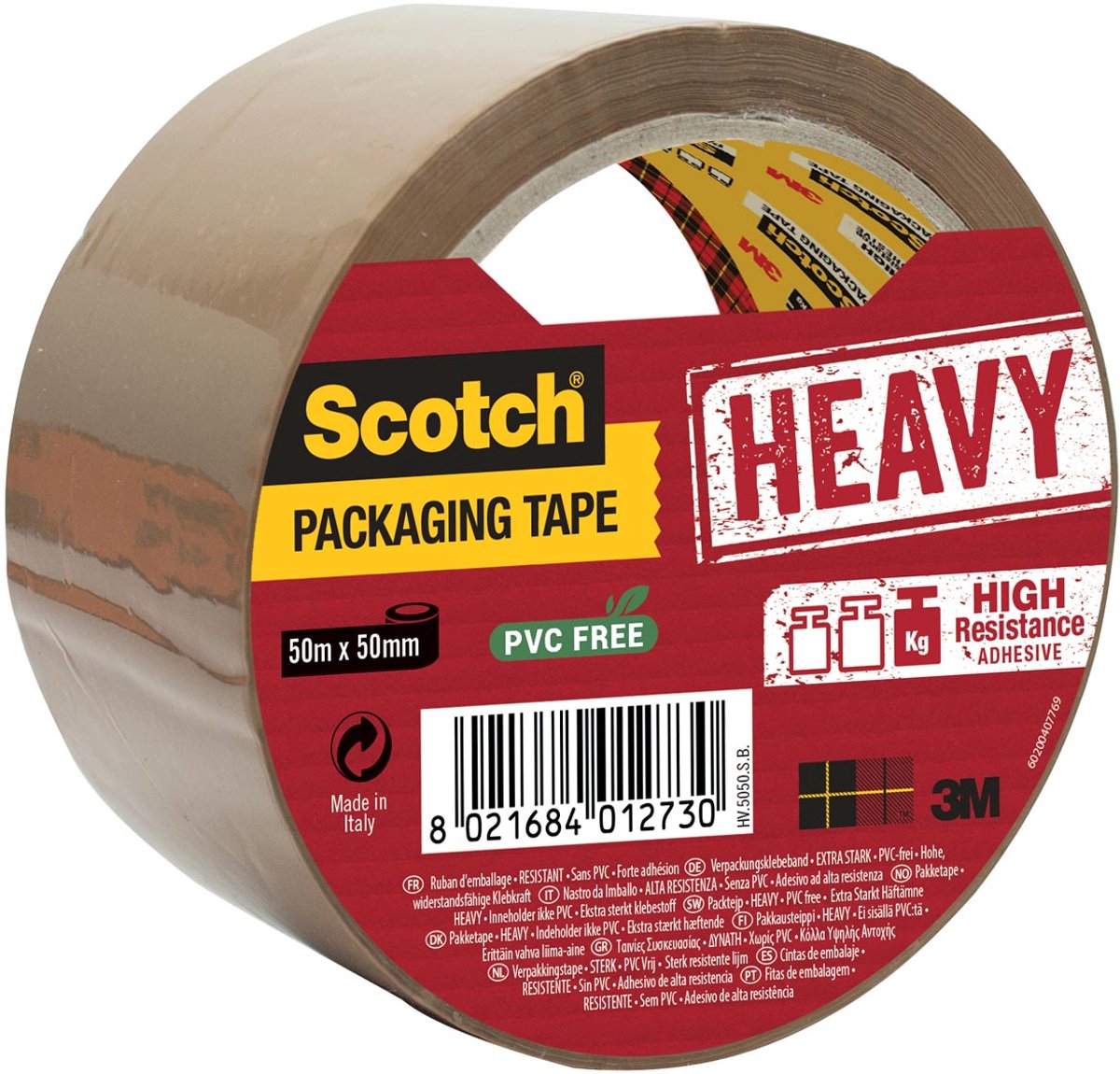Cinta de embalaje Scotch hv5050sb - 50m x 50mm - 1 pieza - marrón