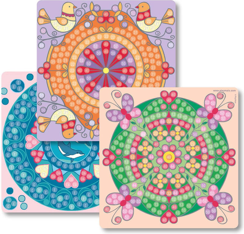 Le carte a mosaico Playmais decorano mandala alla moda
