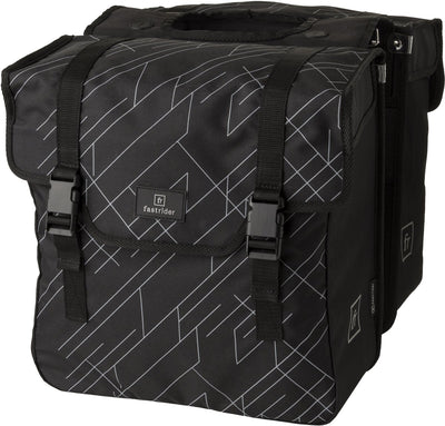 Fastrider dex bolsa doble para bicicleta basics negro