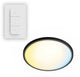 Lampada da soffitto Philips LED Philips super sottile all-in-one - con telecomando - luce calda - 16 W - luce bianca da extra calda a fredda: da 2200 k a 6500 k - 29 cm - nero - rotonda