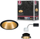 Paulmann LED empotrable 3-step-dim Cole Coin juego de 1 IP44 redondo 88 mm moneda 6W 470lm 230V regulable 2700K negro, oro mate