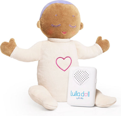 Bambola Lulla - bambola addormentata con respirazione naturale del battito cardiaco - peluche con battito cardiaco - aiuto per dormire - funziona fino a 12 ore - da 0 mesi - lavabile in lavatrice - lilla