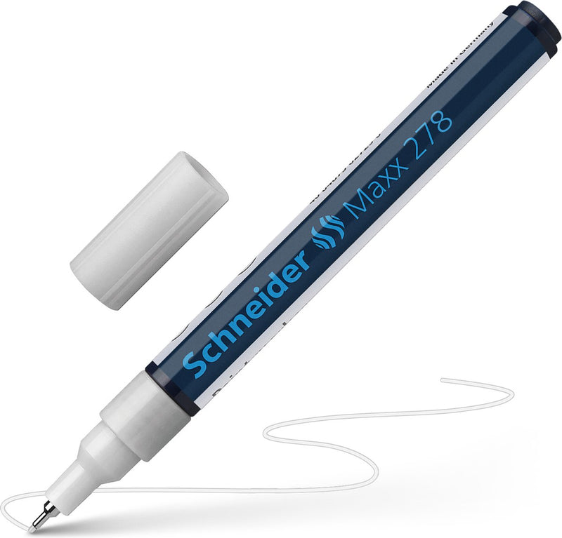 Marcador de pintura schneider de instrumentos de escritura Schneider - maxx 278 - ancho de trazo 0,8 mm - blanco - rotulador de pintura - s-127849