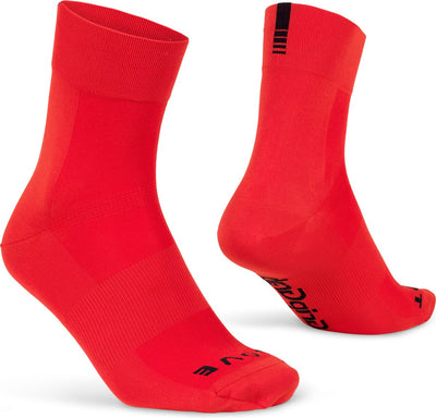 Gripgrab - calzini da ciclismo estivi leggeri e performanti SL 1 paio di calzini da ciclismo coolmax taglio regolare - rosso - unisex - taglia S (38-41)