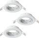 Eglo agulo 1 inbouwspot - gu10 - ø 8.5 cm - wit - set van 3 stuks - kantelbaar