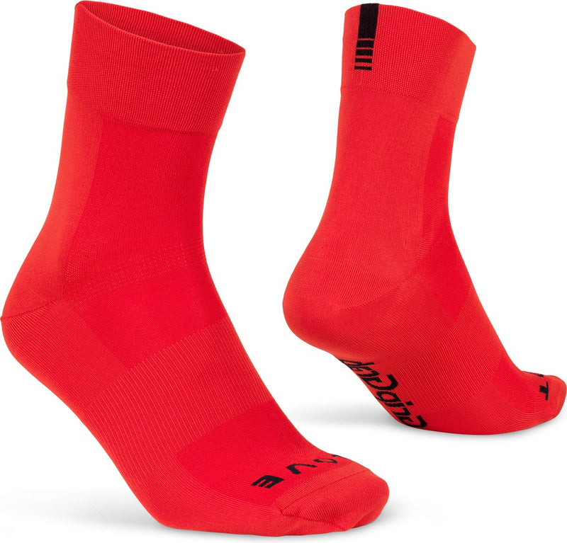 Gripgrab - calcetines de ciclismo de verano ligeros SL performance 1 par de calcetines de ciclismo coolmax corte regular - rojo - unisex - talla L (44-47)