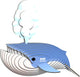 Puzzle 3d Eugy - balenottera azzurra - animali marini - sostenibile - collezionali tutti - 6 anni