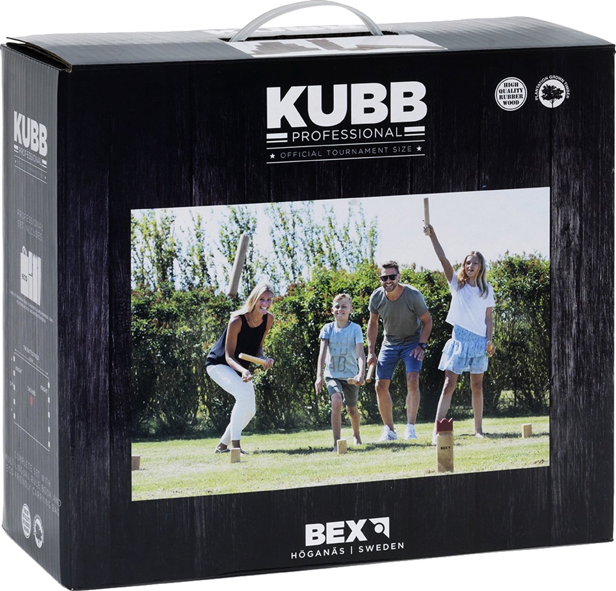 Kubb Pro Rubberhout con Red King