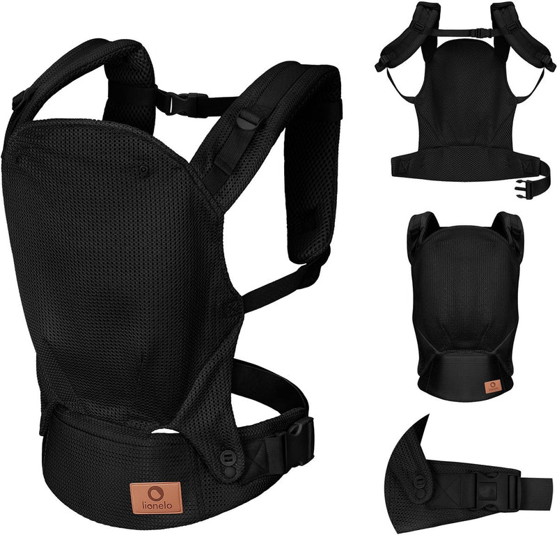 Marsupio Lionelo Margaret Air - ergonomico - da 4 mesi a 20 kg - 3 posizioni di trasporto - comfort a mani libere - materiale traspirante - certificato IHDI hip-friendly - cappuccio - doppia sicurezza - spalline regolabili - marsupio
