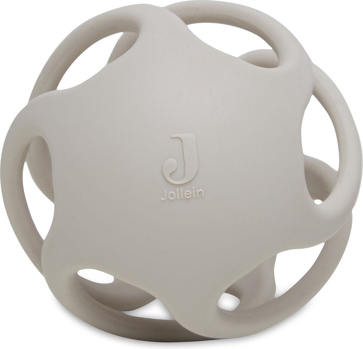 Jollein - bijtring bal siliconen ø 9,5cm - bijtringen baby - nougat