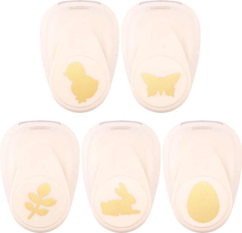 Vaessen creative pons set - figuurpons - pasen - 5 st. - 1,5 tot 2,5 cm