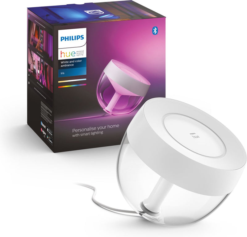 Lampada da tavolo Philips hue iris - bianca e luce colorata - bianca