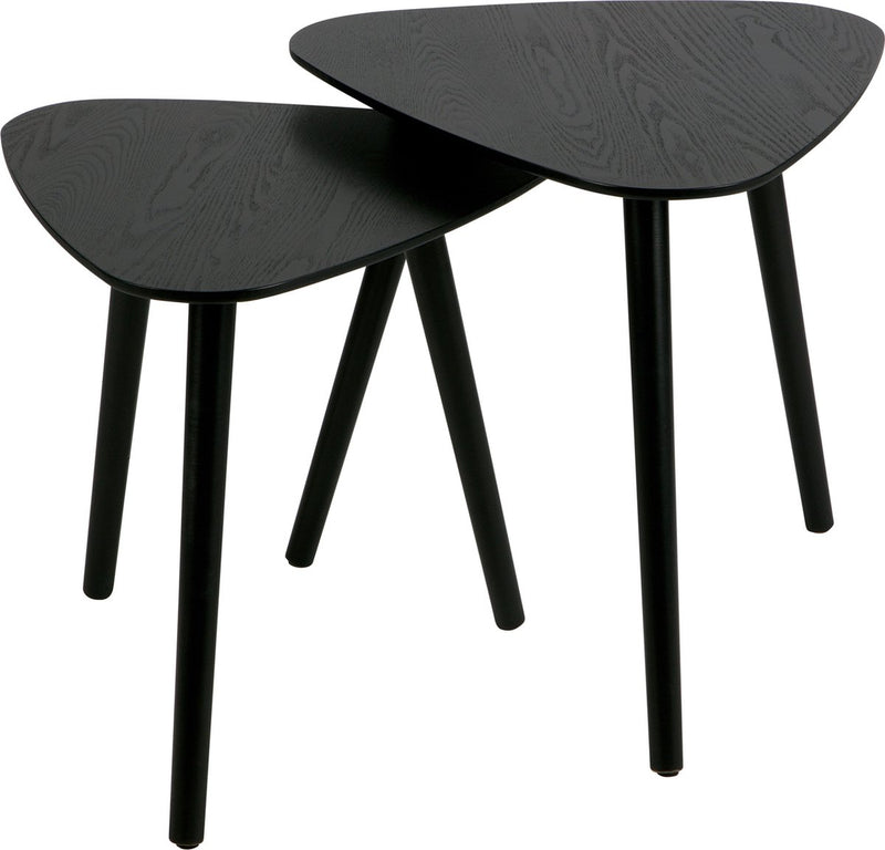 Mesas auxiliares Woood nila - madera - negro - juego de 2