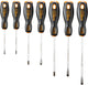 Serie Neo - set di cacciaviti - testa piatta e a croce - 7 pezzi - punta magnetica - acciaio s2 resistente