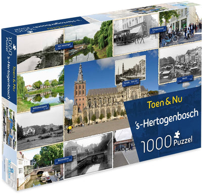 La fábrica de diversión de Tucker, entonces ahora rompecabezas - s-hertogenbosch (por el fotógrafo robert mulder) - 1000 piezas - rompecabezas