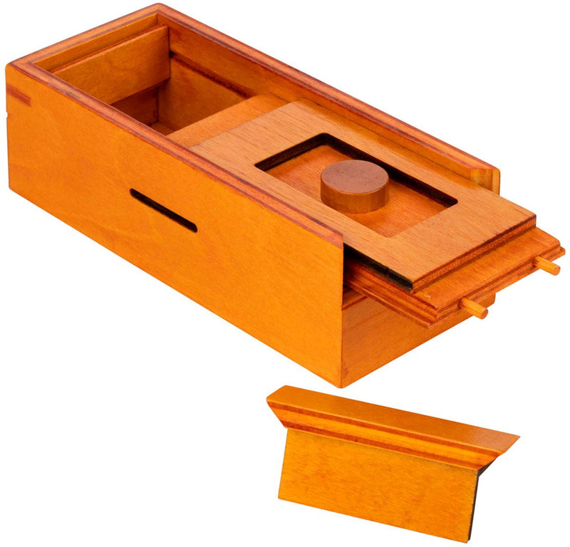 Caja de rompecabezas Philos, caja secreta de rompecabezas de madera, regalo circular.