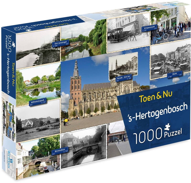 La fábrica de diversión de Tucker, entonces ahora rompecabezas - s-hertogenbosch (por el fotógrafo robert mulder) - 1000 piezas - rompecabezas