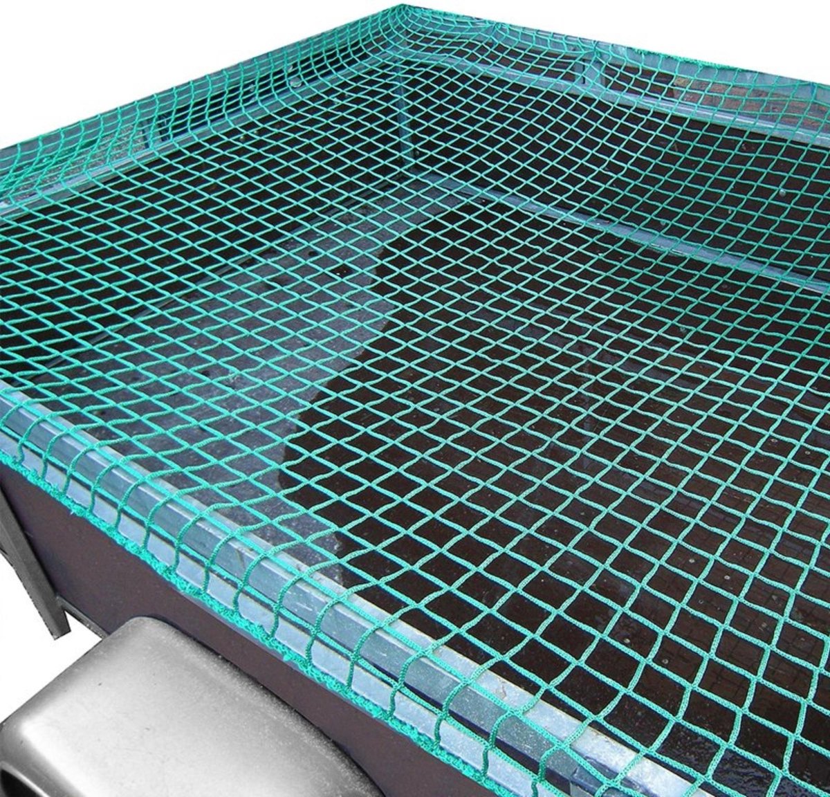 Proplus aanhanger afdeknet - 150 x 220 cm - elastische bevestiging - groen - aanhangwagennet