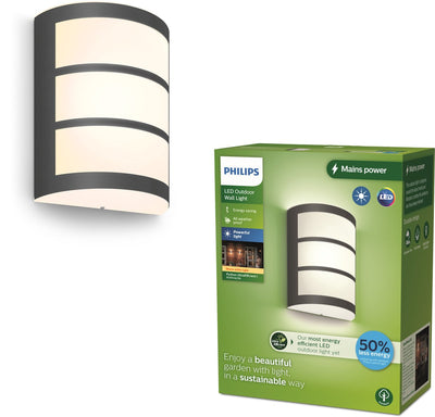 Philips LED Philips Python wall lamp - ultra efficient - anthracite - 3.8W