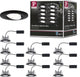 Paulmann led-inbouwlamp calla basedset zwenkbaar ip65 rotondo 90 mm 30° 10x6w 10x500lm 230v 4000k nero opaco