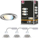 Paulmann Lámpara empotrable LED Smart Home Zigbee 3.0 Nova Plus Coin Basic Set Giratorio Redondo 84mm 50° Coin 3x6W 3x470lm 230V Regulable Tunable Blanco Acero Cepillado