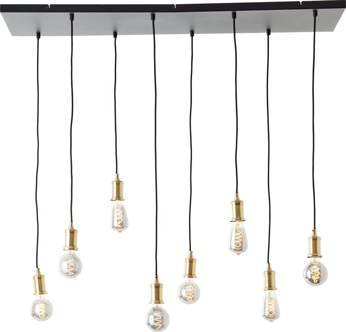 Brilliant darcia - hanging lamp - e27 max 8x60w - black