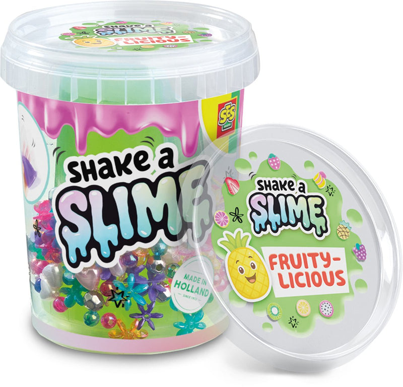 Ses creative shake a slime - fruitylicious - slime - senza glutine - facilmente lavabile - per bambini dai 5 anni - 200g