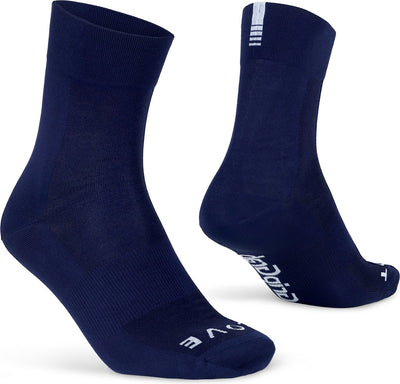 Gripgrab - calzini da ciclismo estivi leggeri ad alte prestazioni SL 1 paio di calzini da ciclismo coolmax taglio regolare - blu navy - unisex - taglia xs (35-38)