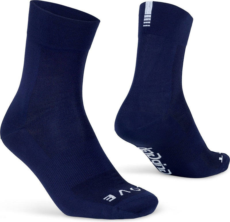 Gripgrab - calcetines de ciclismo de verano ligeros SL performance 1 par de calcetines de ciclismo coolmax corte regular - azul marino - unisex - talla xs (35-38)
