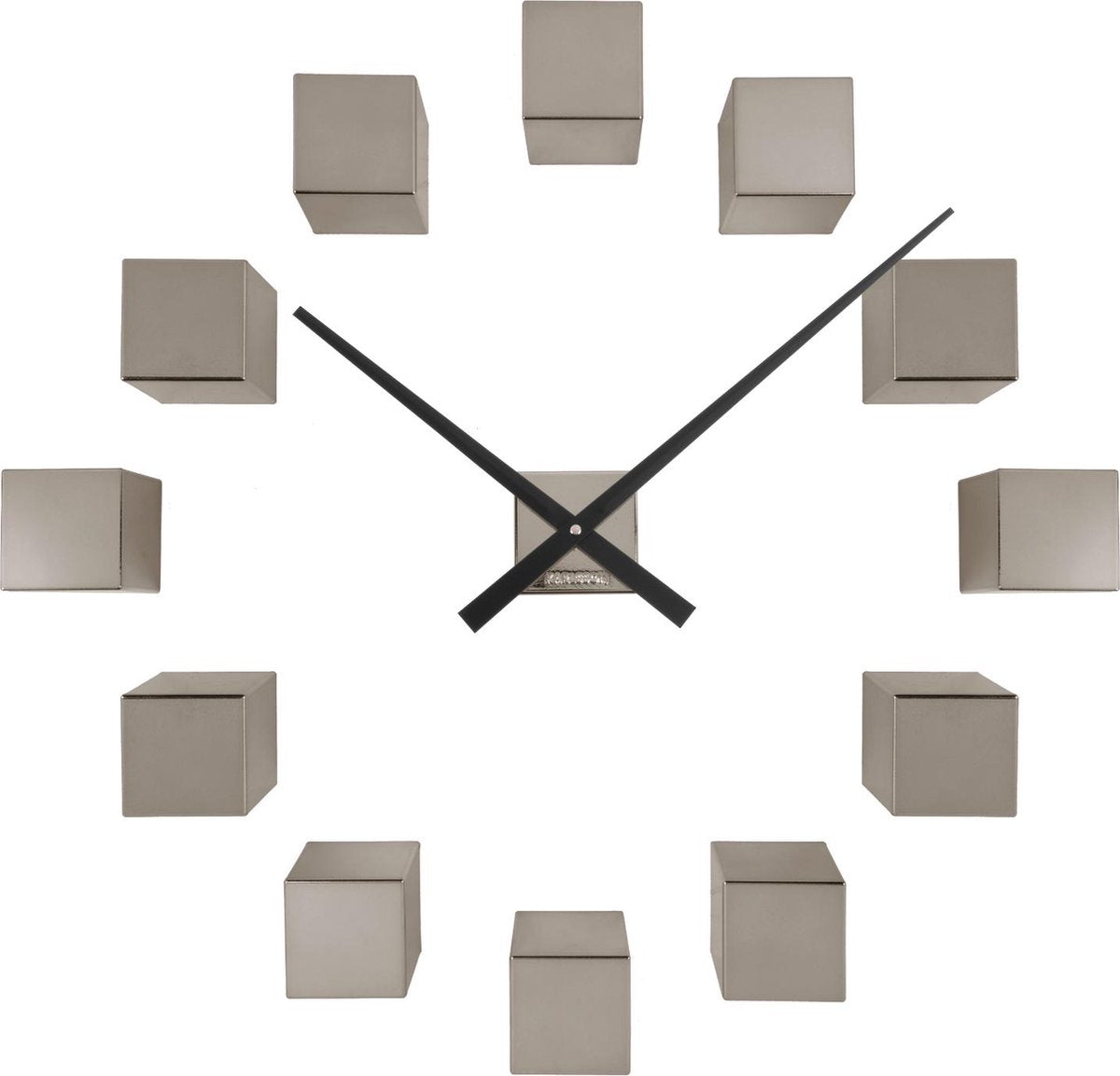 Karlsson wall clock diy cubic metallic - gray - 40x5.5x40cm - wall clock scandinavian