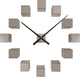 Karlsson wall clock diy cubic metallic - gray - 40x5.5x40cm - wall clock scandinavian