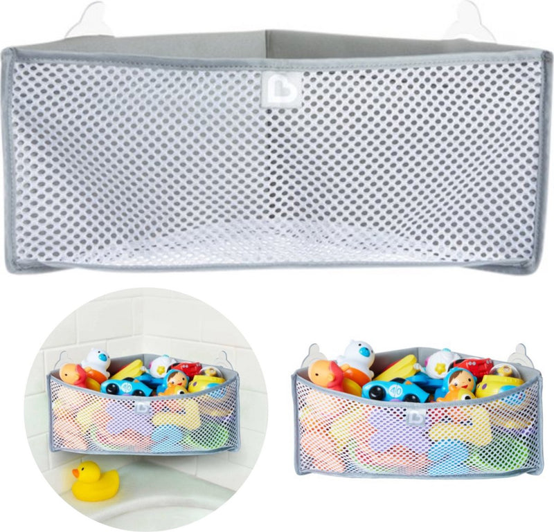 Red de almacenamiento Munchkin High 'n Dry para juguetes de baño - organizador de baño - ¡fácil almacenamiento de juguetes de baño! - ventosa fuerte - juguete exclusivo - gris