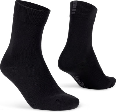 Gripgrab - calzini da ciclismo leggeri impermeabili primavera autunno calzini da ciclismo invernali - neri - unisex - taglia l