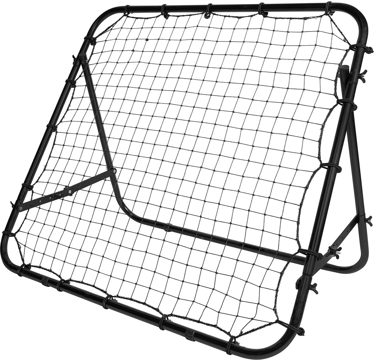 Rebotador ajustable Virtufit - 100 x 100 cm - plegable - incl. 4 anclajes al suelo - multifuncional - hamaca de fútbol kickback tchouck